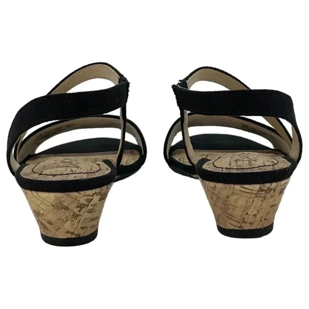 Life Stride Yasmine Womens Canvas Wedge Dress Sandals Soft System Insole Size 5M - Picture 14 of 15